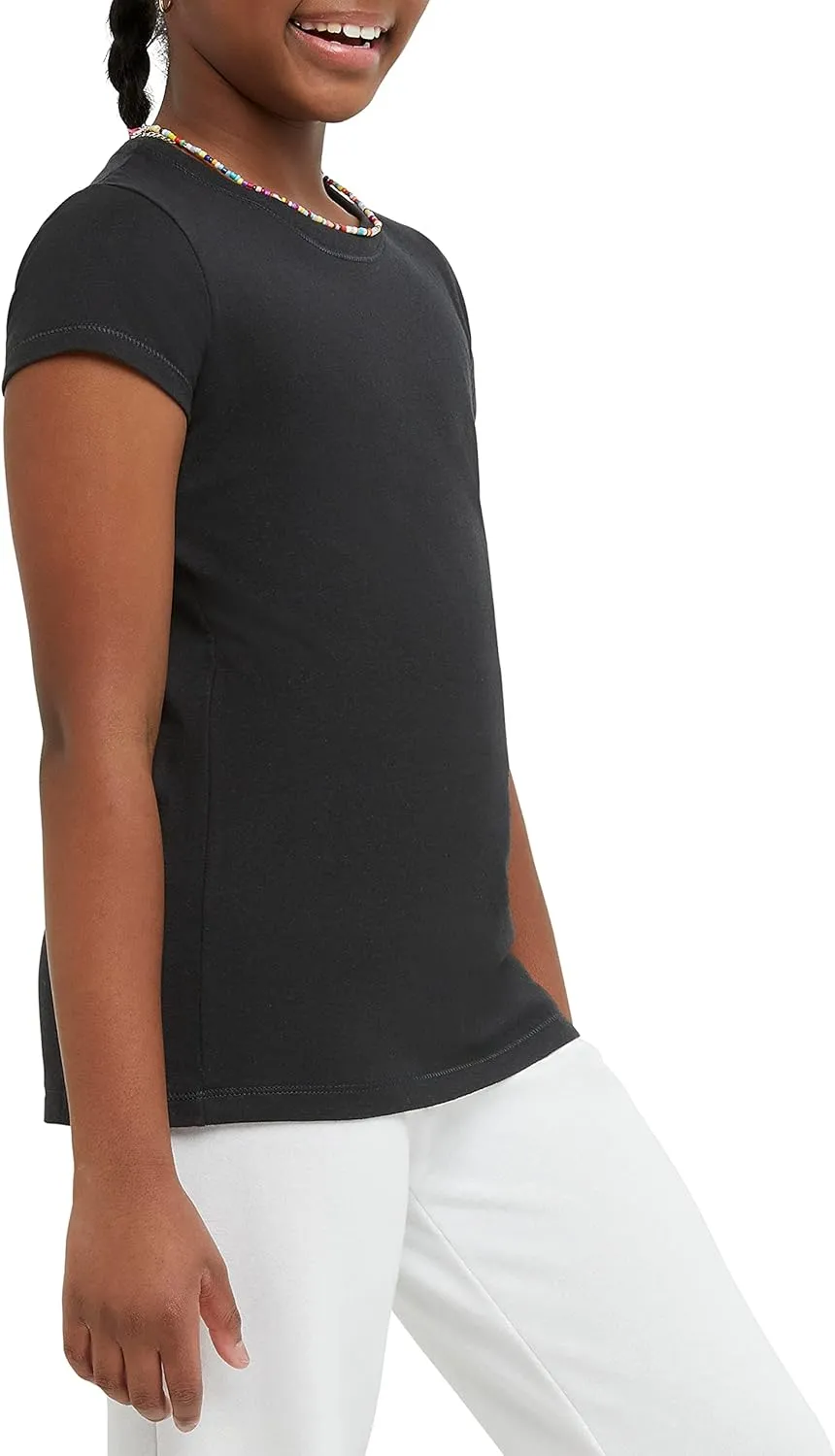 Hanes Girls' Jersey Cotton Tee (Pack Of 2)
