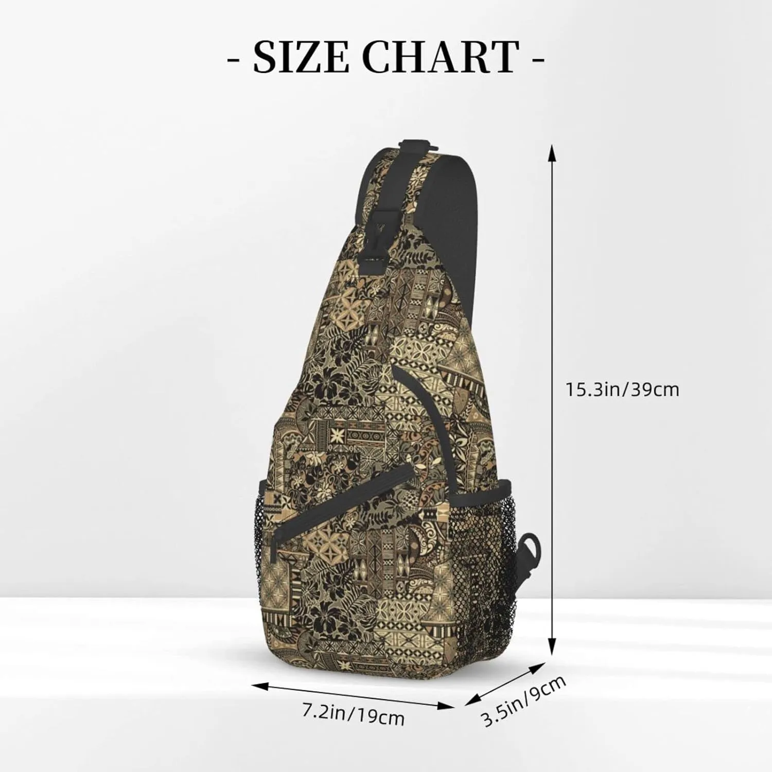 Hawaii Sling Bag Beach Crossbody Chest Daypack Casual Backpack Hawaiian Tribe Shoulder Bag For Travel Picnic