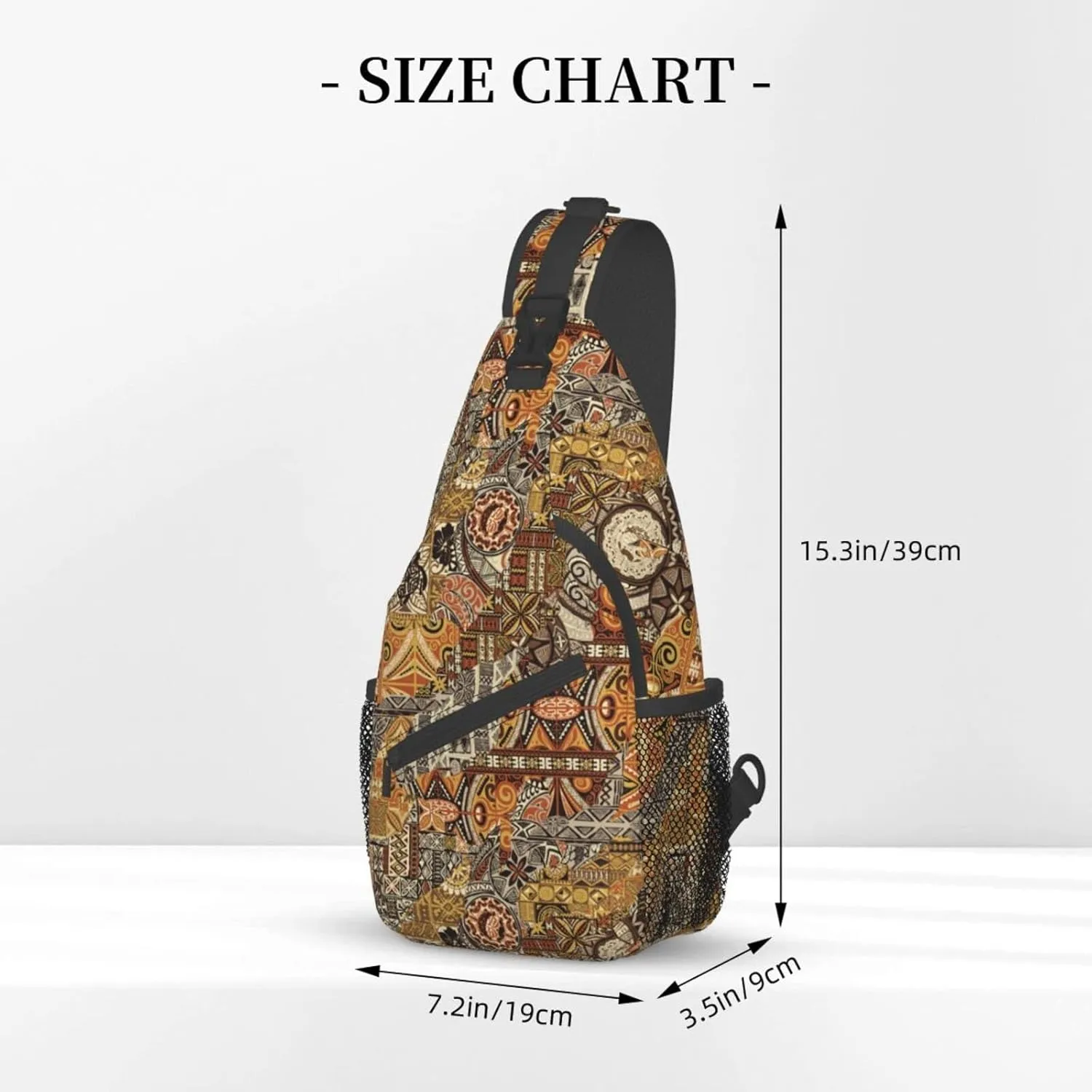 Hawaii Sling Bag Beach Crossbody Chest Daypack Casual Backpack Hawaiian Tribe Shoulder Bag For Travel Picnic