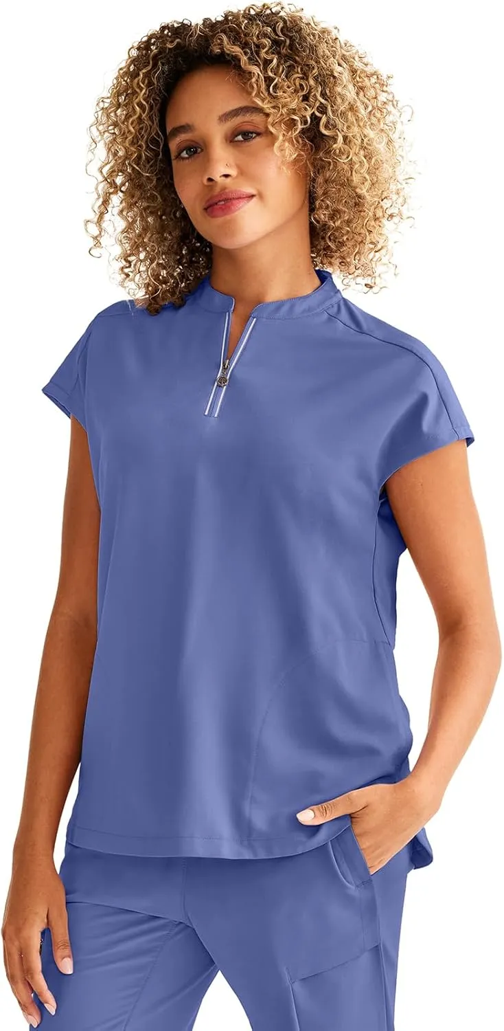Healing Hands Women Medical Scrub Top Sandy Top with 2 Pockets, Moisture Wicking, 360° Stretch and Recycled Fiber - 2286