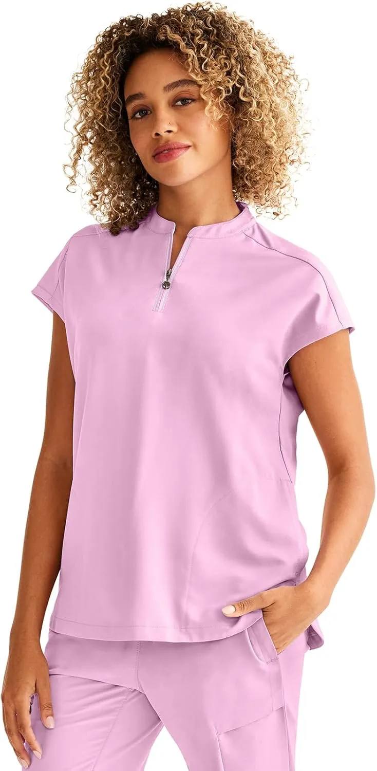 Healing Hands Women Medical Scrub Top Sandy Top with 2 Pockets, Moisture Wicking, 360° Stretch and Recycled Fiber - 2286