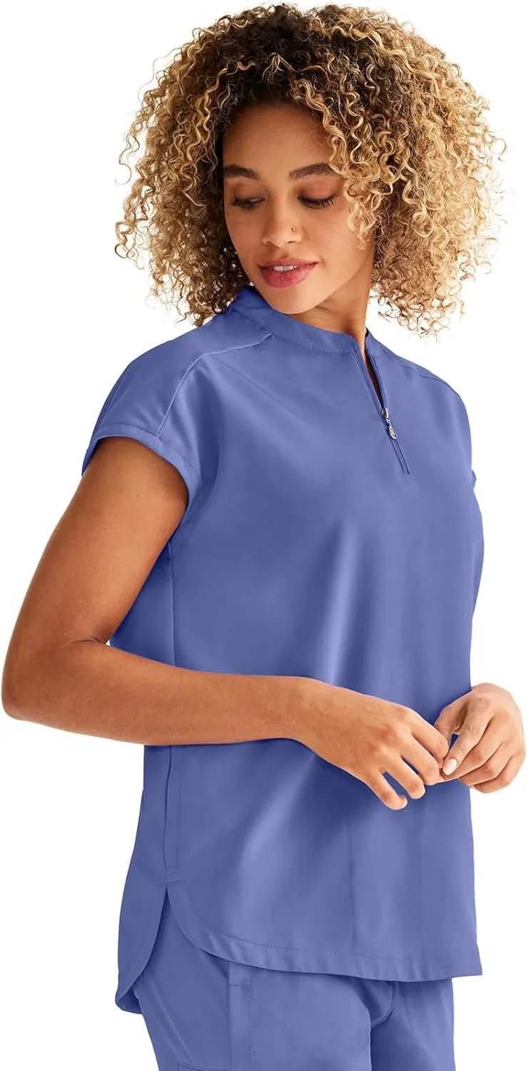 Healing Hands Women Medical Scrub Top Sandy Top with 2 Pockets, Moisture Wicking, 360° Stretch and Recycled Fiber - 2286