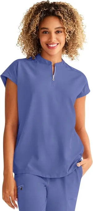 Healing Hands Women Medical Scrub Top Sandy Top with 2 Pockets, Moisture Wicking, 360° Stretch and Recycled Fiber - 2286