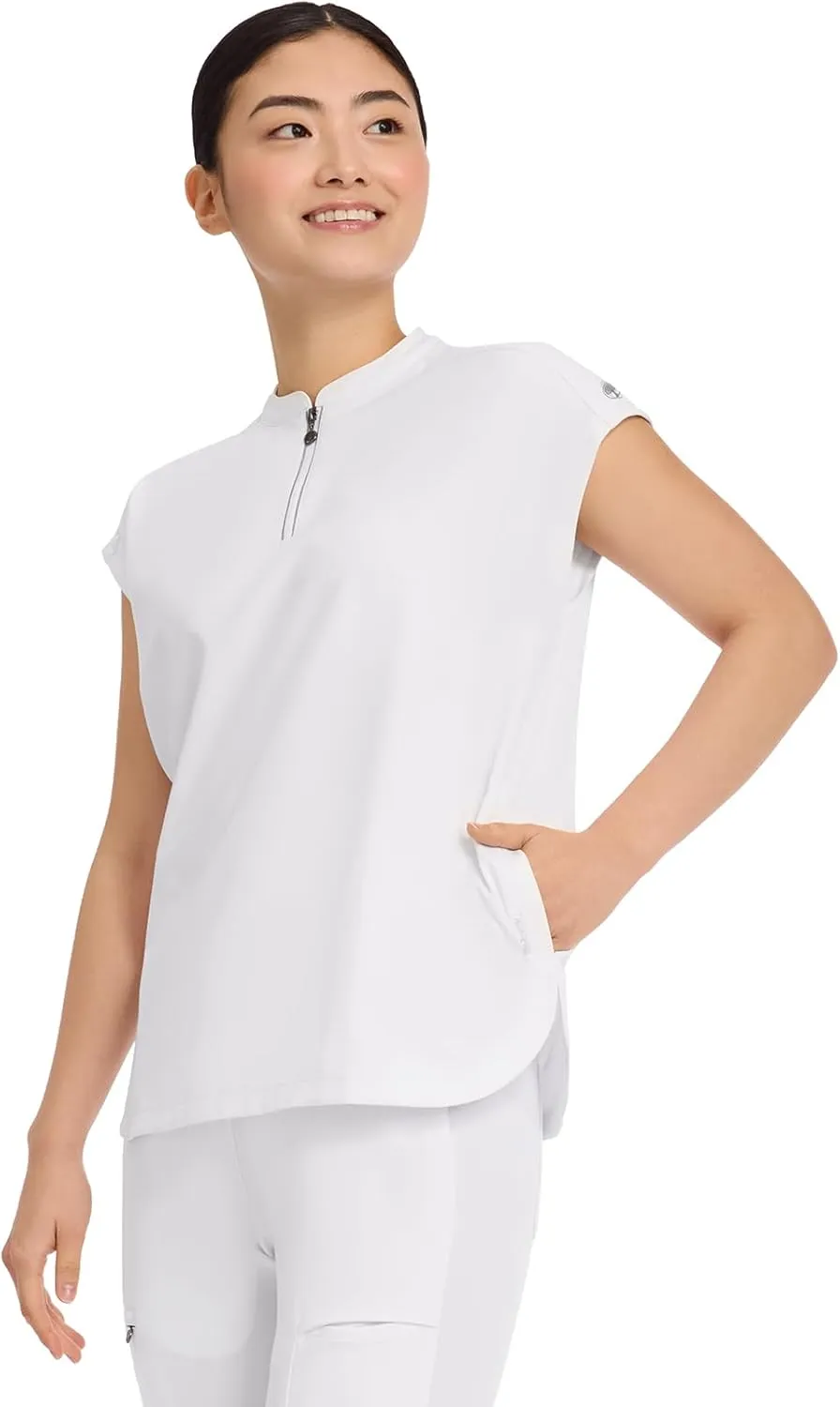Healing Hands Women Medical Scrub Top Sandy Top with 2 Pockets, Moisture Wicking, 360° Stretch and Recycled Fiber - 2286