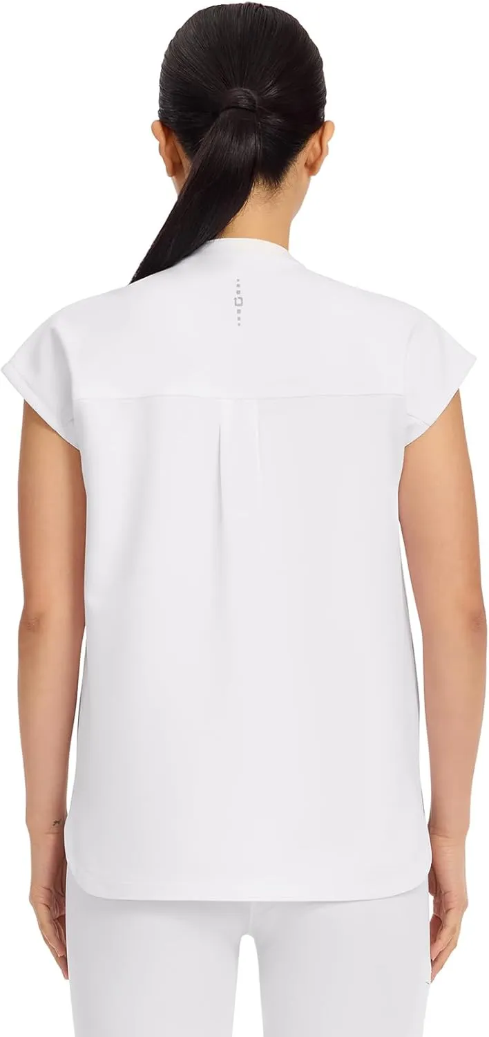 Healing Hands Women Medical Scrub Top Sandy Top with 2 Pockets, Moisture Wicking, 360° Stretch and Recycled Fiber - 2286