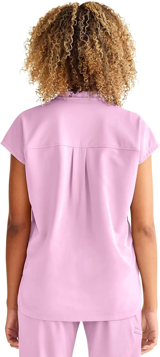 Healing Hands Women Medical Scrub Top Sandy Top with 2 Pockets, Moisture Wicking, 360° Stretch and Recycled Fiber - 2286