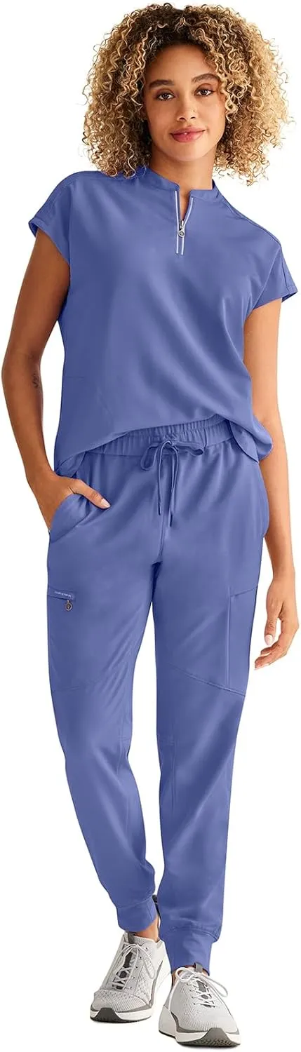 Healing Hands Women Medical Scrub Top Sandy Top with 2 Pockets, Moisture Wicking, 360° Stretch and Recycled Fiber - 2286