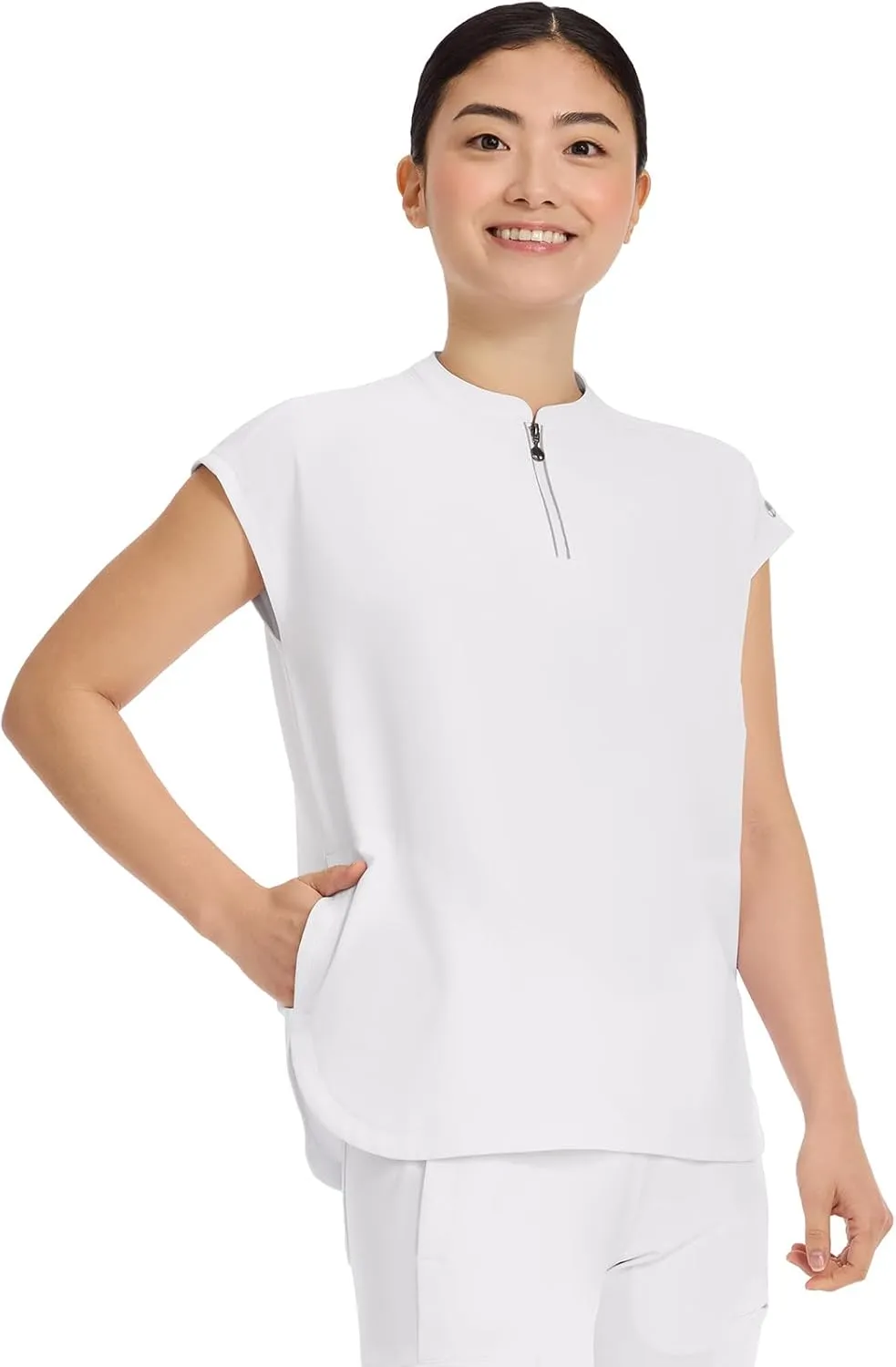 Healing Hands Women Medical Scrub Top Sandy Top with 2 Pockets, Moisture Wicking, 360° Stretch and Recycled Fiber - 2286
