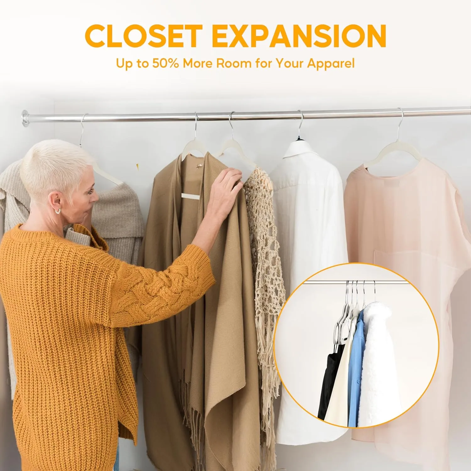 HealSmart 30 Pack Heavy Duty Velvet Hangers, Non-Slip Flocked Felt Hangers with Shoulder Notches, Hangers for Coats, Pants and Dress Clothes, White