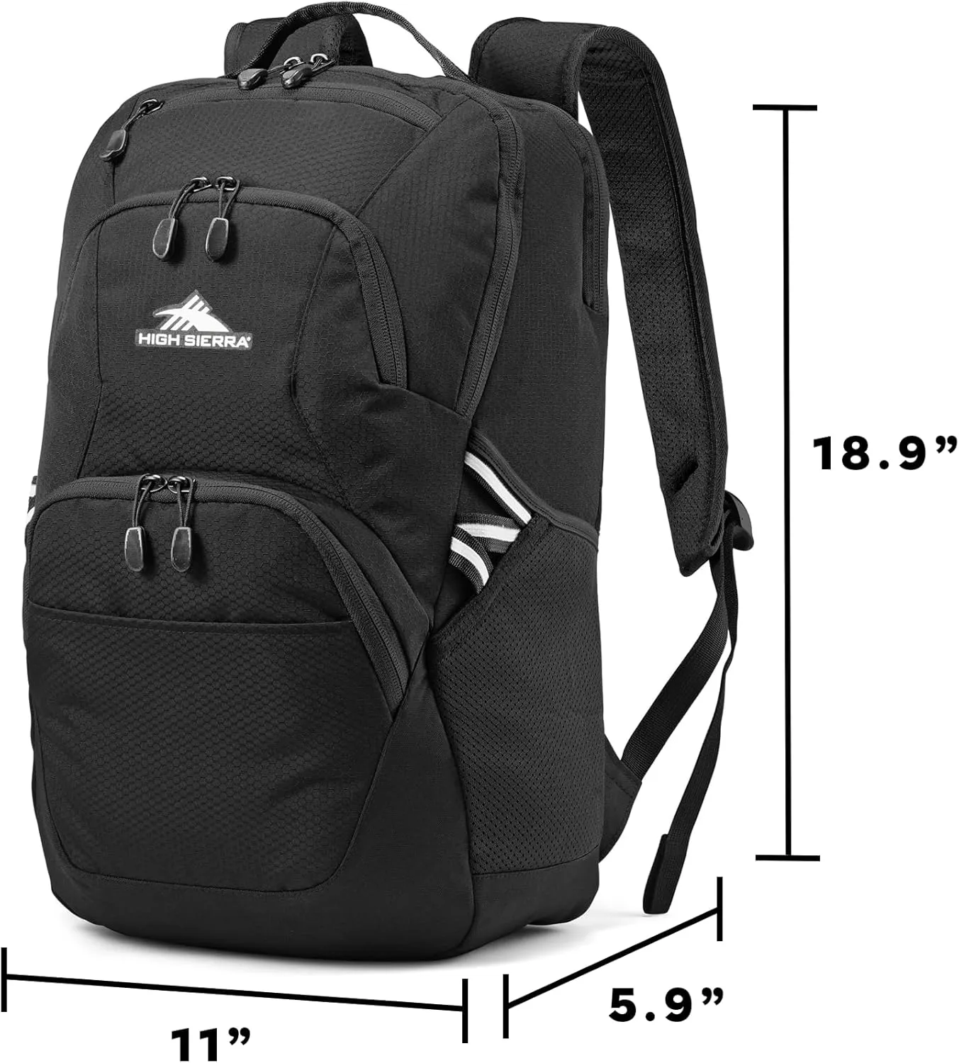 High Sierra Swoop SG Backpack, Travel or Work Laptop Bookbag with Drop Protection Pocket, and Tablet Sleeve, One Size, Metallic Splatter