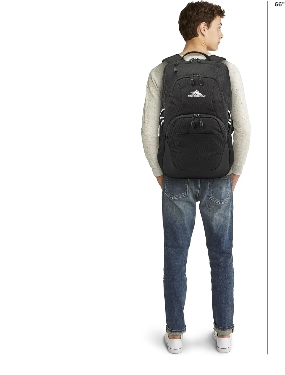 High Sierra Swoop SG Backpack, Travel or Work Laptop Bookbag with Drop Protection Pocket, and Tablet Sleeve, One Size, Metallic Splatter