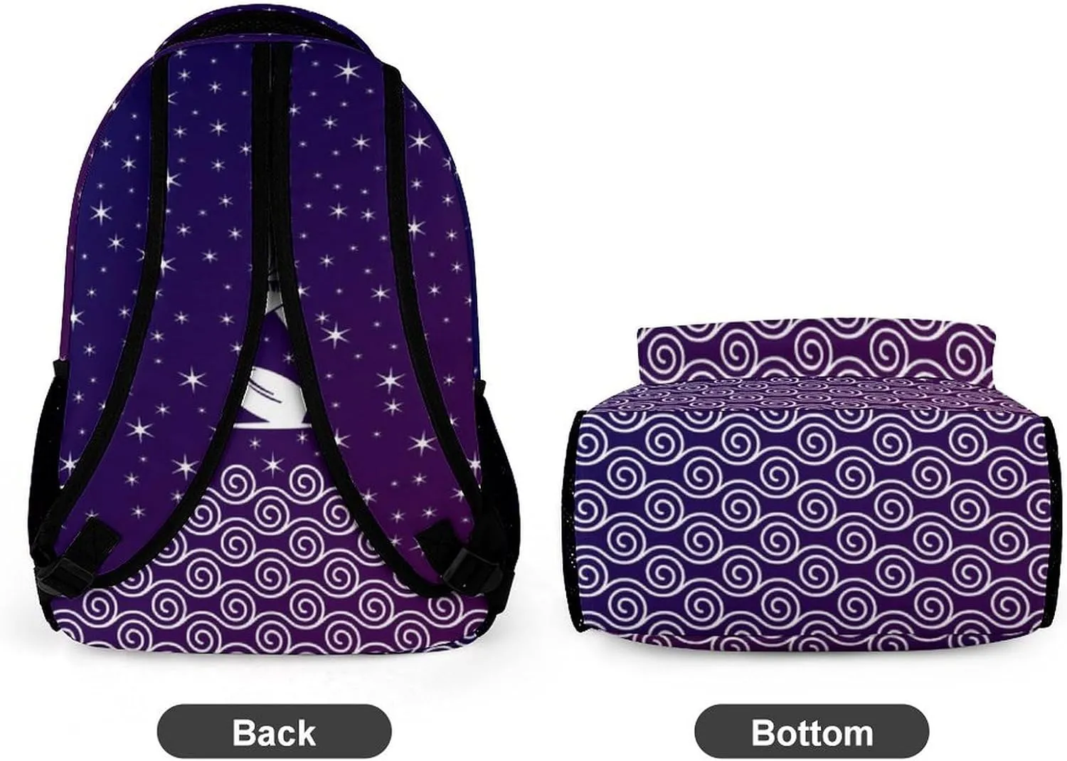 Hockey Backpack for Kids Girls Boys School, 16 Inches Cool Hockey Ball Theme Bookbag, Adjustable, Lightweight, Large Capacity, Colorful Daily Casual Purple Backpacks