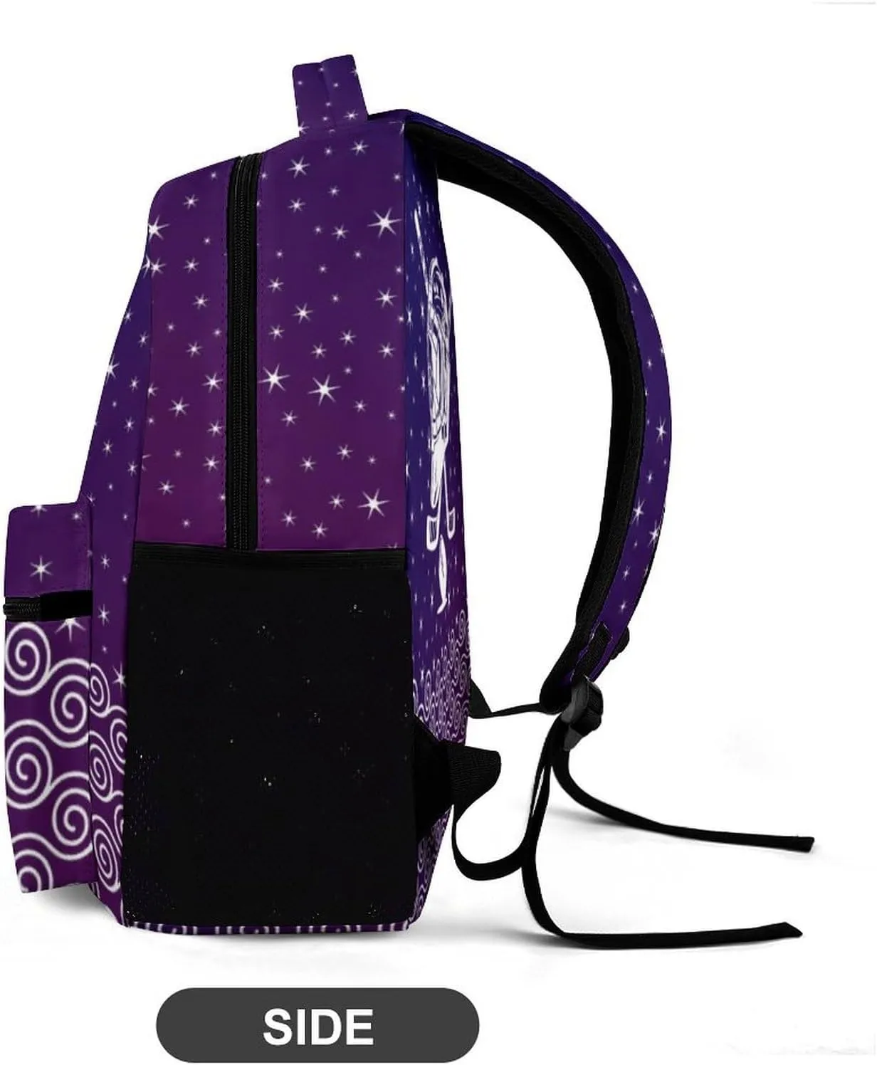Hockey Backpack for Kids Girls Boys School, 16 Inches Cool Hockey Ball Theme Bookbag, Adjustable, Lightweight, Large Capacity, Colorful Daily Casual Purple Backpacks