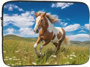 Horses on The Prairie Prints Shockproof Portable Laptop Sleeve Bag 17 inch - Protective Case for Men and Women's Business Travel, Office Daily Use