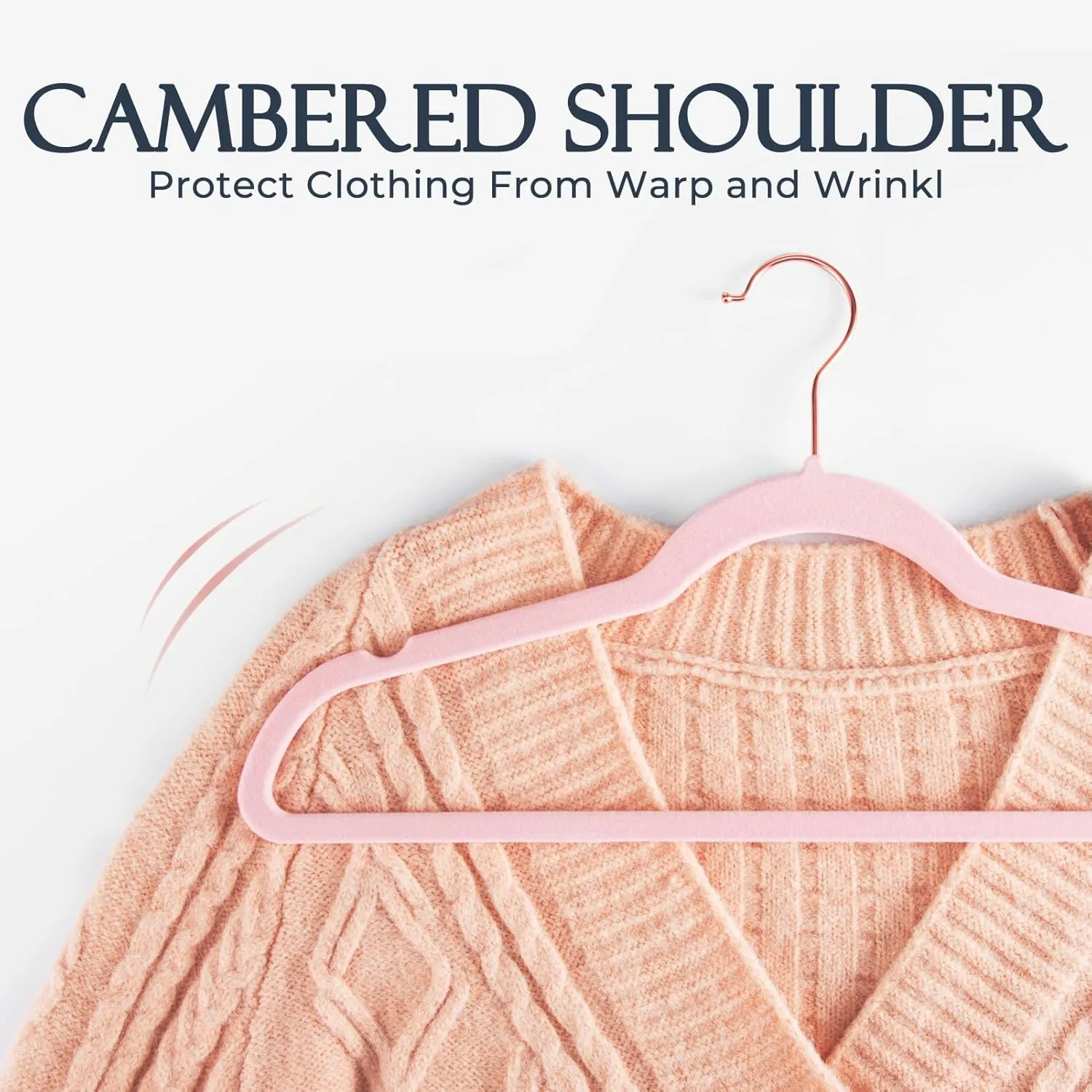 HOUSE DAY Pink Velvet Hangers 60 Pack, Premium Non-Slip Felt Clothes, Sturdy Heavy Duty Coat, Durable Hangers for Suits, Space Saving with No Hanger Mark, 360° Swivel Rotating Rose Gold Hook