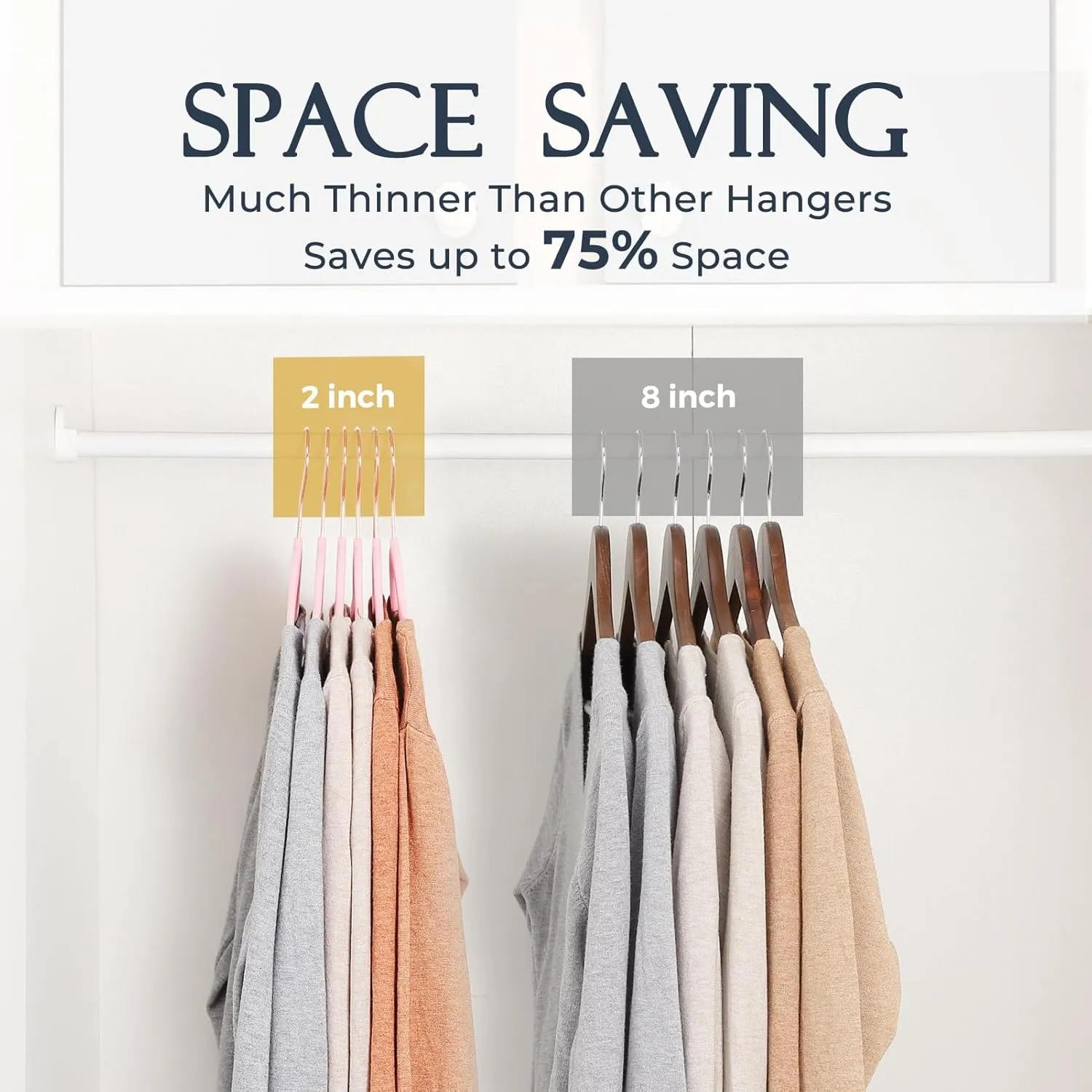 HOUSE DAY Velvet Hangers 30 Pack, Premium Non-Slip Felt Hangers, Sturdy Pink Clothes Hanger Heavy Duty, Space Saving Durable Suit Coat Hanger, 360° Rotating Rose Gold Hook