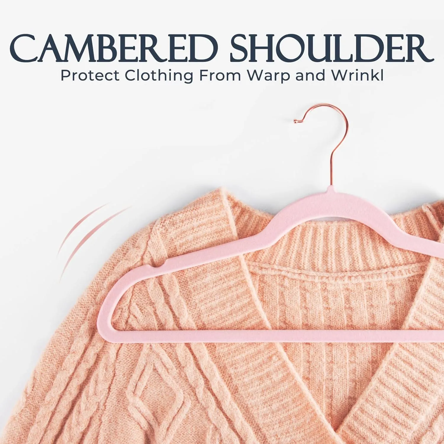 HOUSE DAY Velvet Hangers 30 Pack, Premium Non-Slip Felt Hangers, Sturdy Pink Clothes Hanger Heavy Duty, Space Saving Durable Suit Coat Hanger, 360° Rotating Rose Gold Hook
