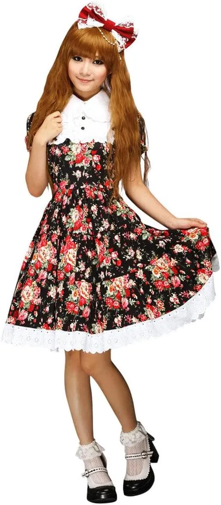 Hugme Cabbage Patch Short Sleeves Cotton Classic Lolita Dress