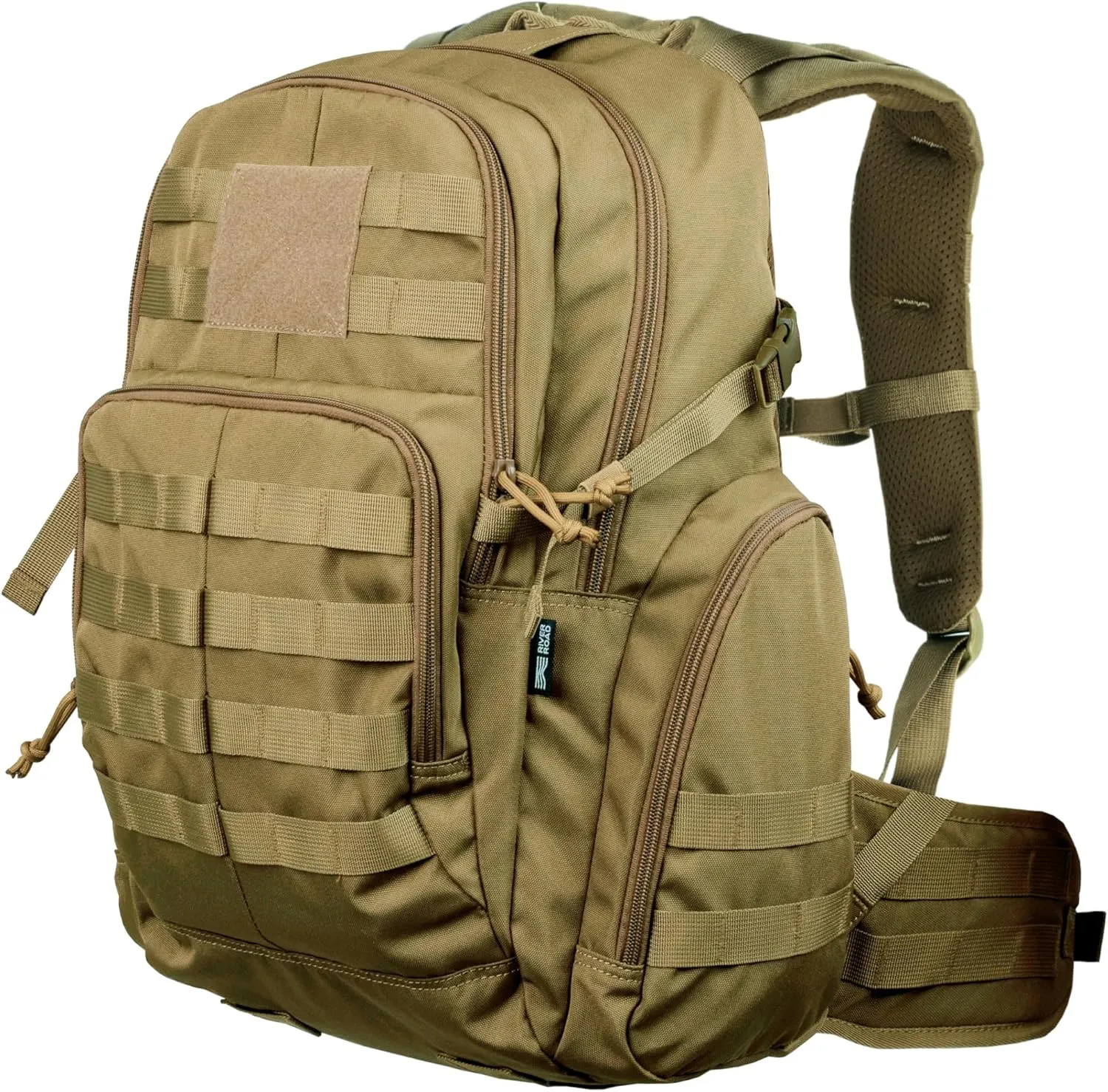 Huntex 40L Tactical Backpack for Men and Women in Khaki - Military Style for Hunting, Hiking & Travel Combat Backpack - Outdoor Tactical Backpacks & Sport Mochila Tactica