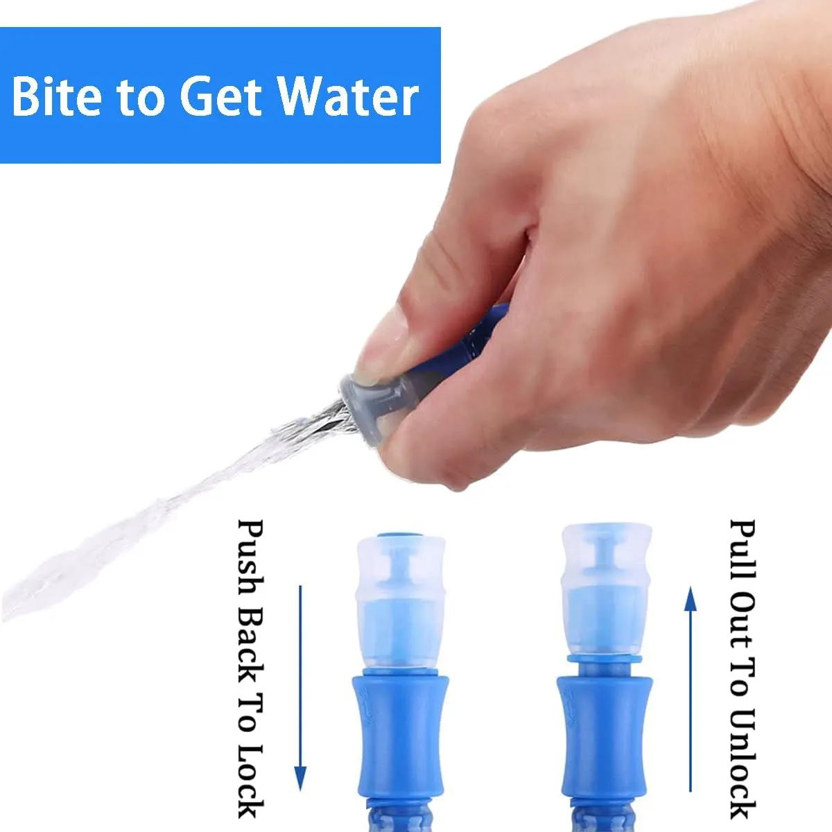 Hydration Bladder 2L-3L,Leak Proof Water Reservoir, BPA Free Military Water Storage Bladder Bag Hydration Pack Replacement Easy Clean for Bicycling Hiking Camping Hunting Running