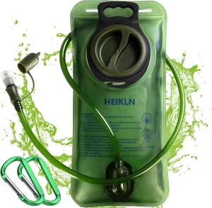 Hydration Bladder 2L-3L,Leak Proof Water Reservoir, BPA Free Military Water Storage Bladder Bag Hydration Pack Replacement Easy Clean for Bicycling Hiking Camping Hunting Running