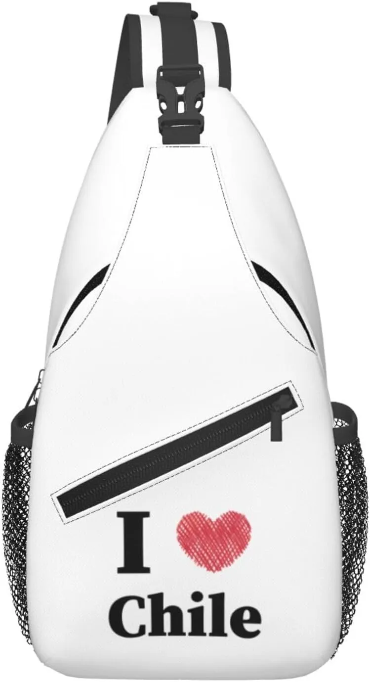 I Love Chile Crossbody Bags For Women Men Chest Backpack Gym Shoulder Bag Travel Outdoor Sports Casual Crossbody Bags