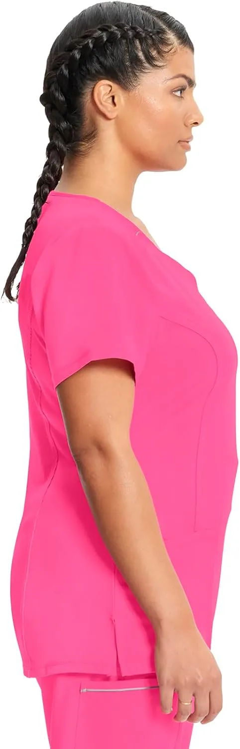 Infinity by Cherokee Round Neck scrub tops women with 3 Pockets & 360° Stretch - 2624A