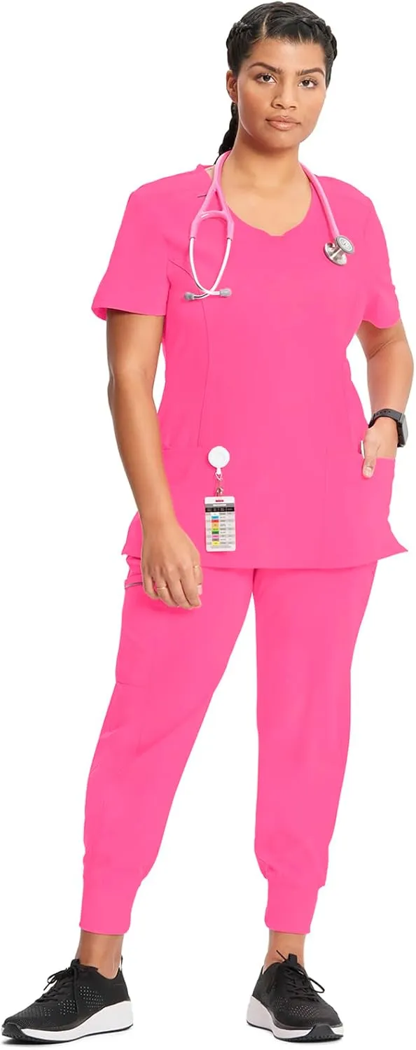Infinity by Cherokee Round Neck scrub tops women with 3 Pockets & 360° Stretch - 2624A