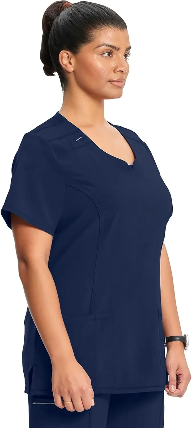 Infinity by Cherokee Round Neck scrub tops women with 3 Pockets & 360° Stretch - 2624A