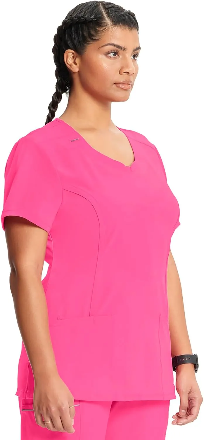 Infinity by Cherokee Round Neck scrub tops women with 3 Pockets & 360° Stretch - 2624A