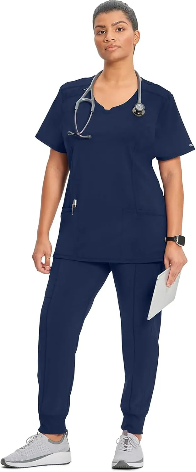 Infinity by Cherokee Round Neck scrub tops women with 3 Pockets & 360° Stretch - 2624A