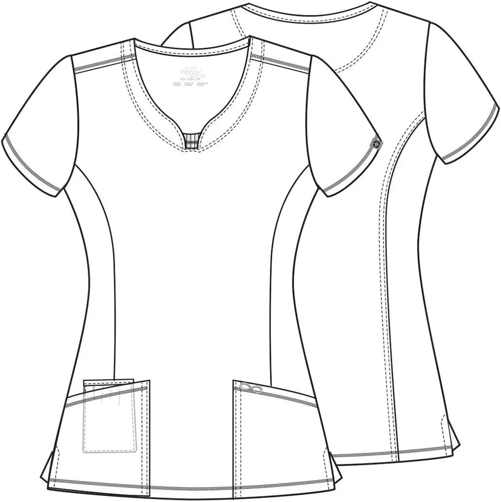 Infinity Cherokee Women Scrubs Top Round Neck CK609