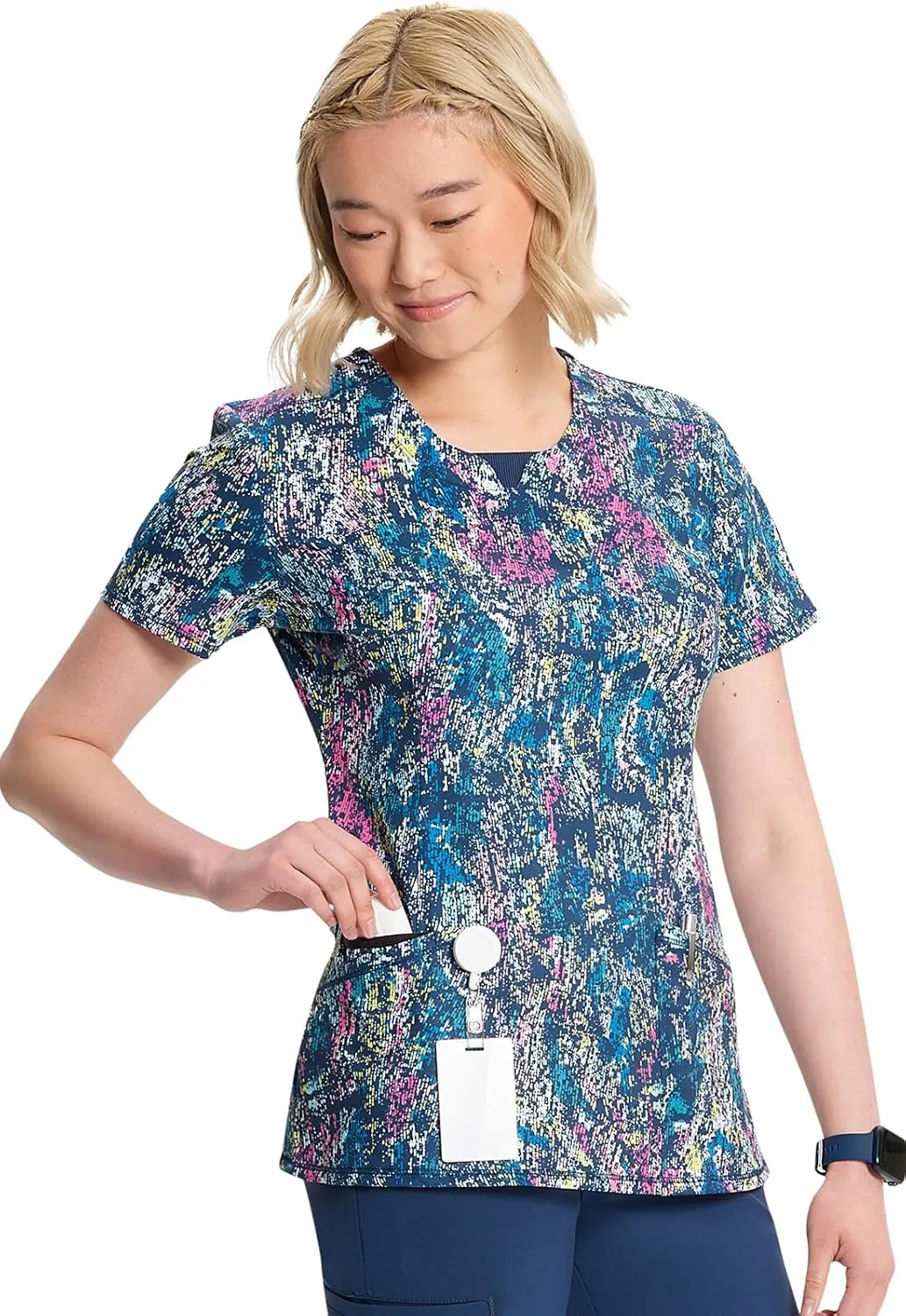 Infinity Cherokee Women Scrubs Top Round Neck CK609