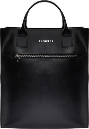 Iona Designer Multipurpose All In One Stylish Travel Tote | Laptop Compartment with Zipper | Italian Leather Black Tote Bag For Men, Women and Girls