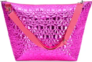 iscream Girls' Weekender Travel Tote Bag with Adjustable Strap and Interior Zipper Pocket - Live Pink Collection