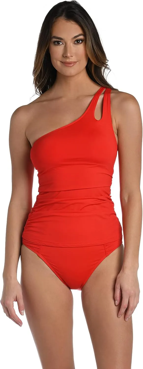 Island Goddess One Shoulder Keyhole Tankini Swimsuit Top