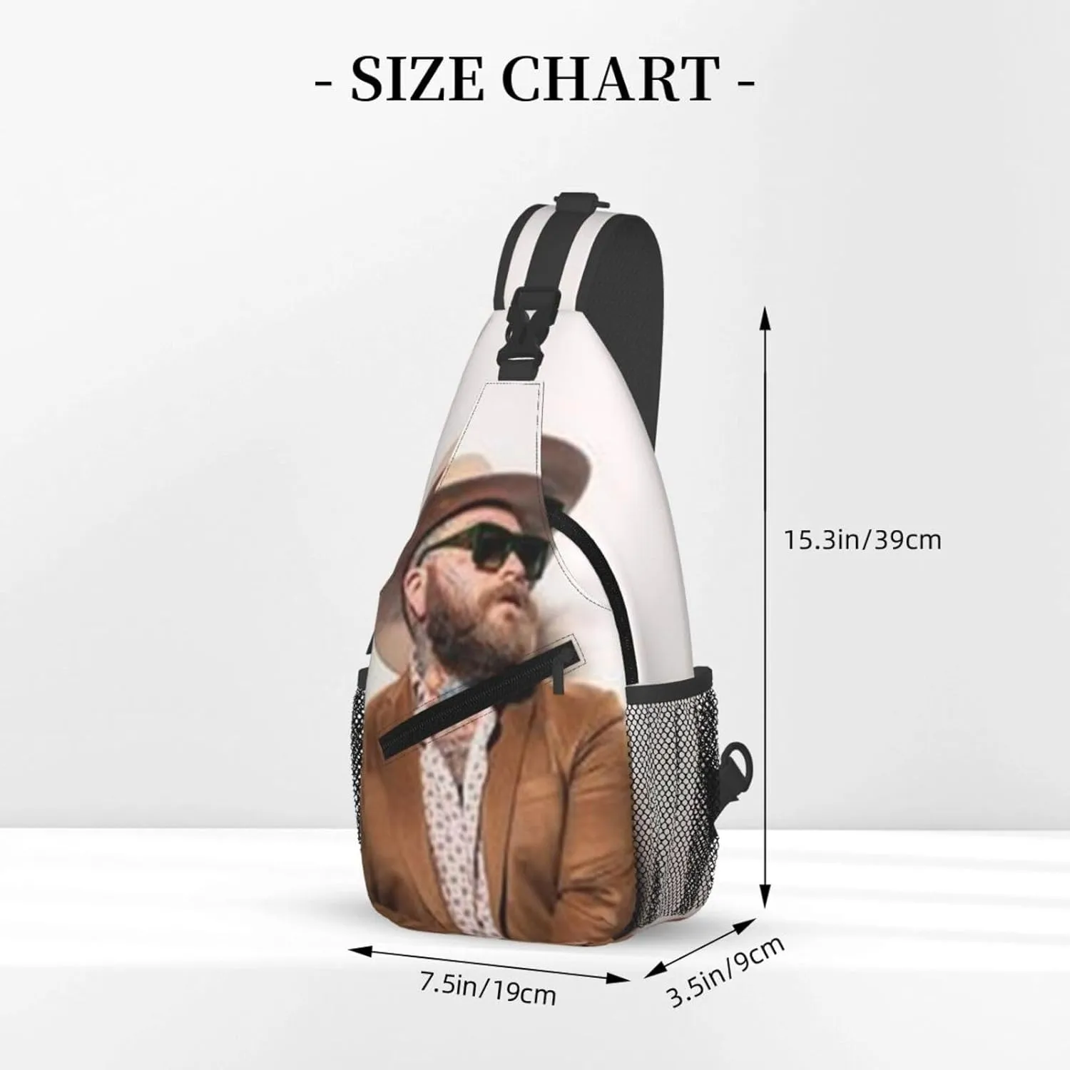 J-elly Roll Fashion Casual Crossbody Bag Chest Bag Sling Bag Travel Daypack For Women Men Black