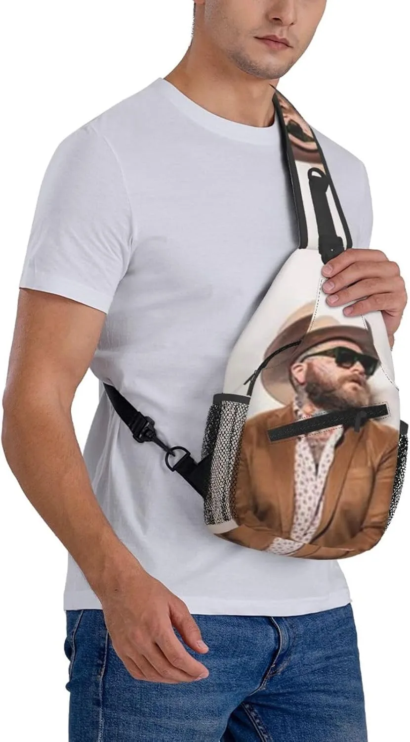 J-elly Roll Fashion Casual Crossbody Bag Chest Bag Sling Bag Travel Daypack For Women Men Black
