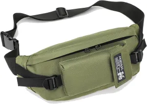 JEMINAL Sling Bag: Diamond-Grid Pattern 4L Light Spacious Crossbody Shoulder Everyday Carry Bag with Quick-adjust Strap - Double Layered Fabric Funny Pack for Men, Women, Travel, Sport (Green)