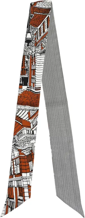 JERLA 100% Mulberry silk Scarf Bag scarf Head Hair Ribbon Handbag Handle wrap Tie Bundle Neckerchief Scarf for women