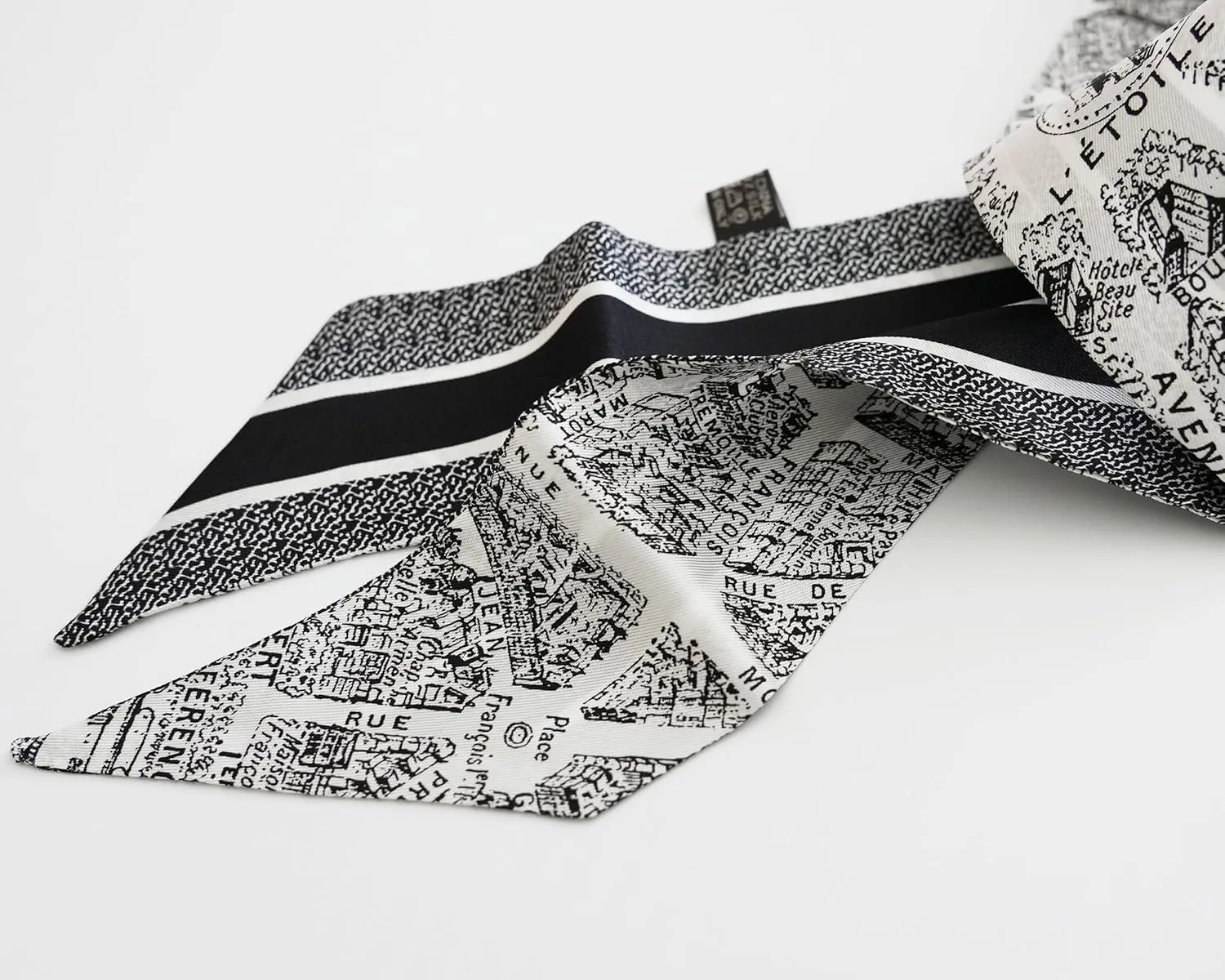 JERLA 100% Mulberry Silk Scarf, Head Wrap, Hair Tie, Handbag Handle Wrap, Neckerchief for Women