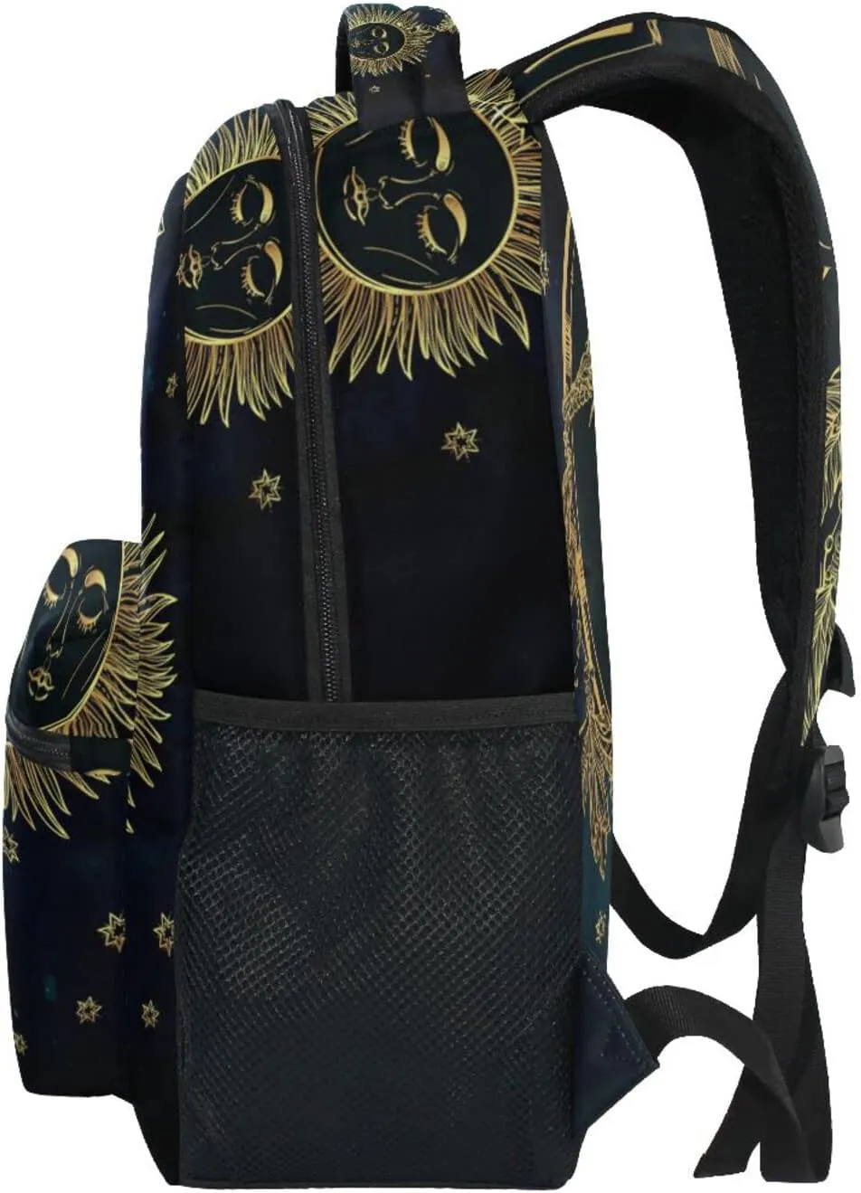 JIPONI Ethnic Moon Sun Star Backpack For Women Men, Student School Bag Bookbag Travel Laptop Backpack Purse Daypack