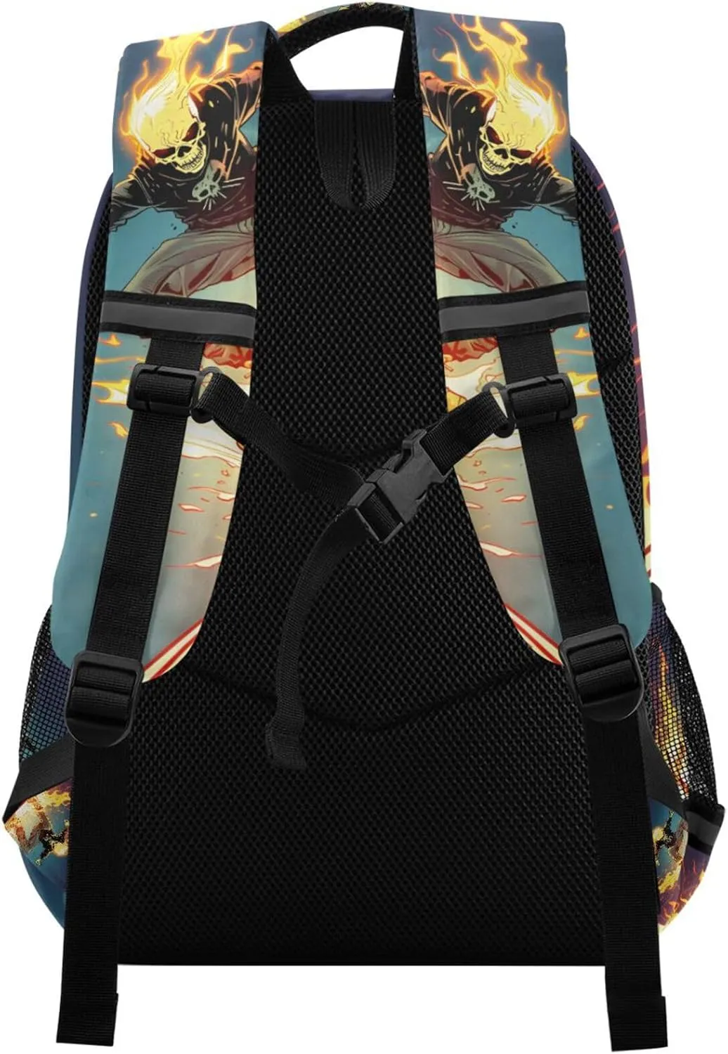 JIPONI Skull Cool Rider Backpack For Girls Boys School Kids Bookbag Travel Laptop Backpack Purse Daypack With Chest Strap