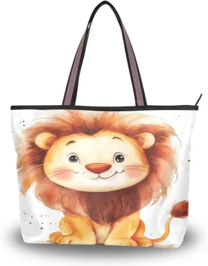 JSTEL Tote Bag for Women with Zipper,Polyester Tote Purse Holiday Tote Bag Work Handbag Women Gift