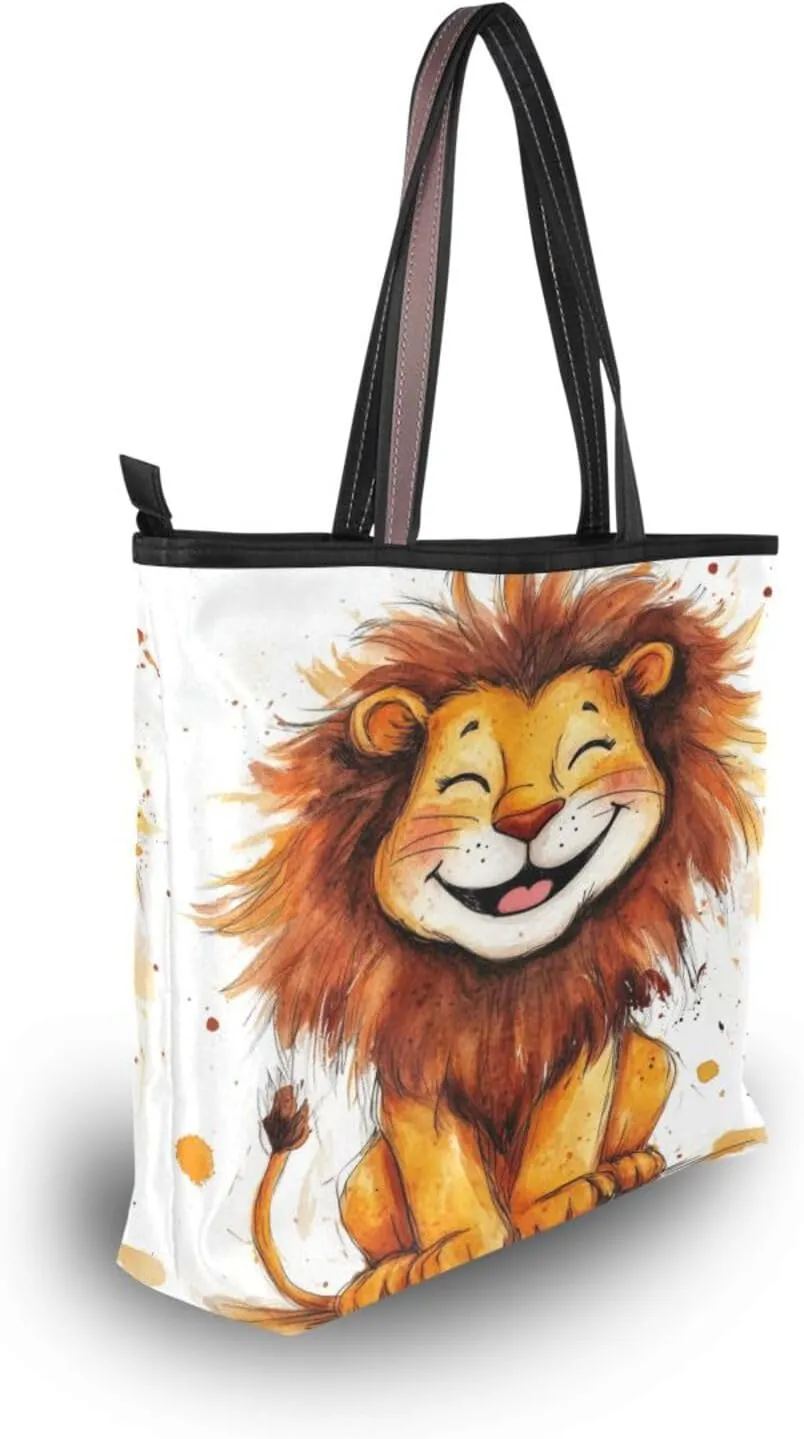 JSTEL Tote Bag for Women with Zipper,Polyester Tote Purse Holiday Tote Bag Work Handbag Women Gift