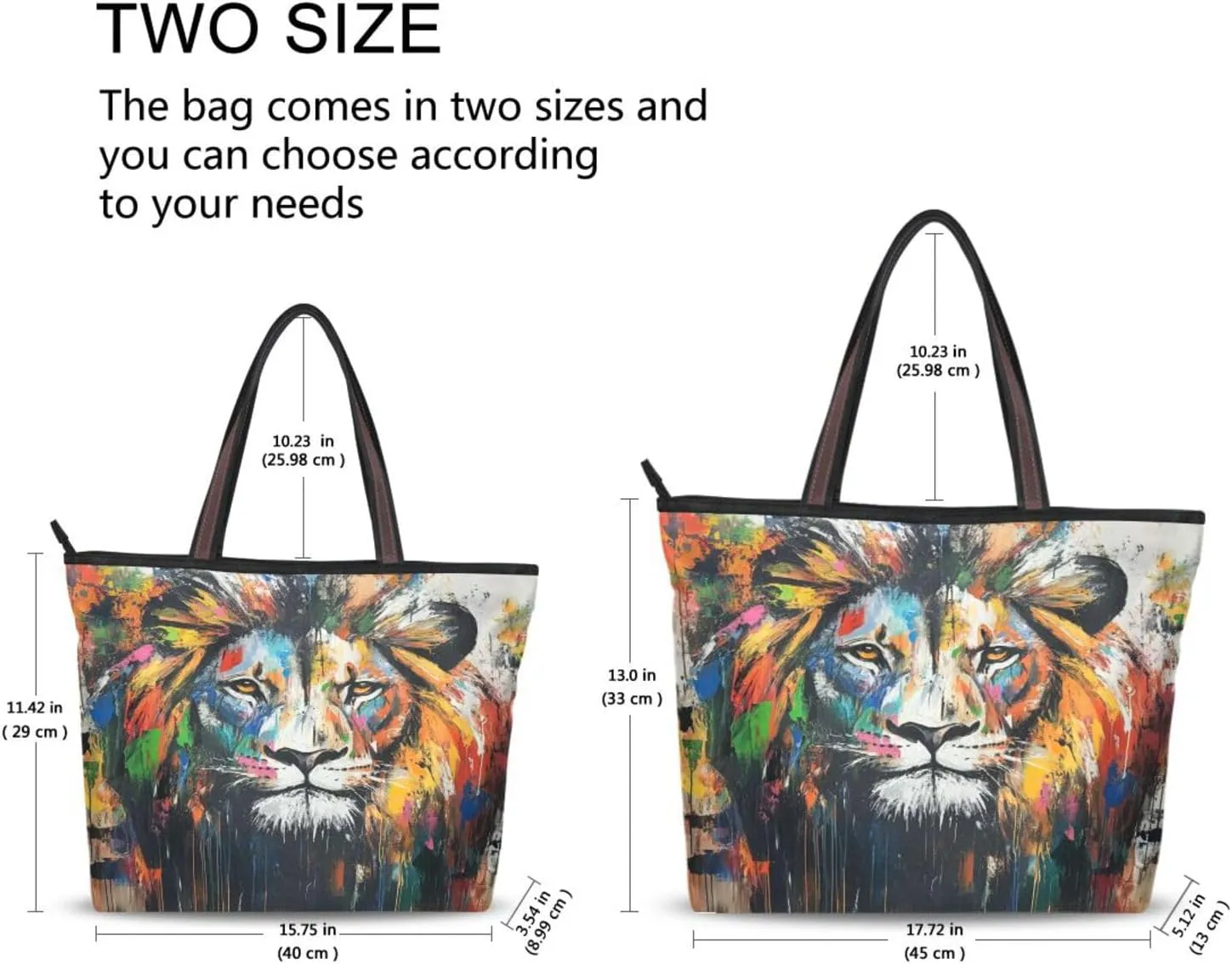 JSTEL Tote Bag for Women with Zipper,Polyester Tote Purse Holiday Tote Bag Work Handbag Women Gift