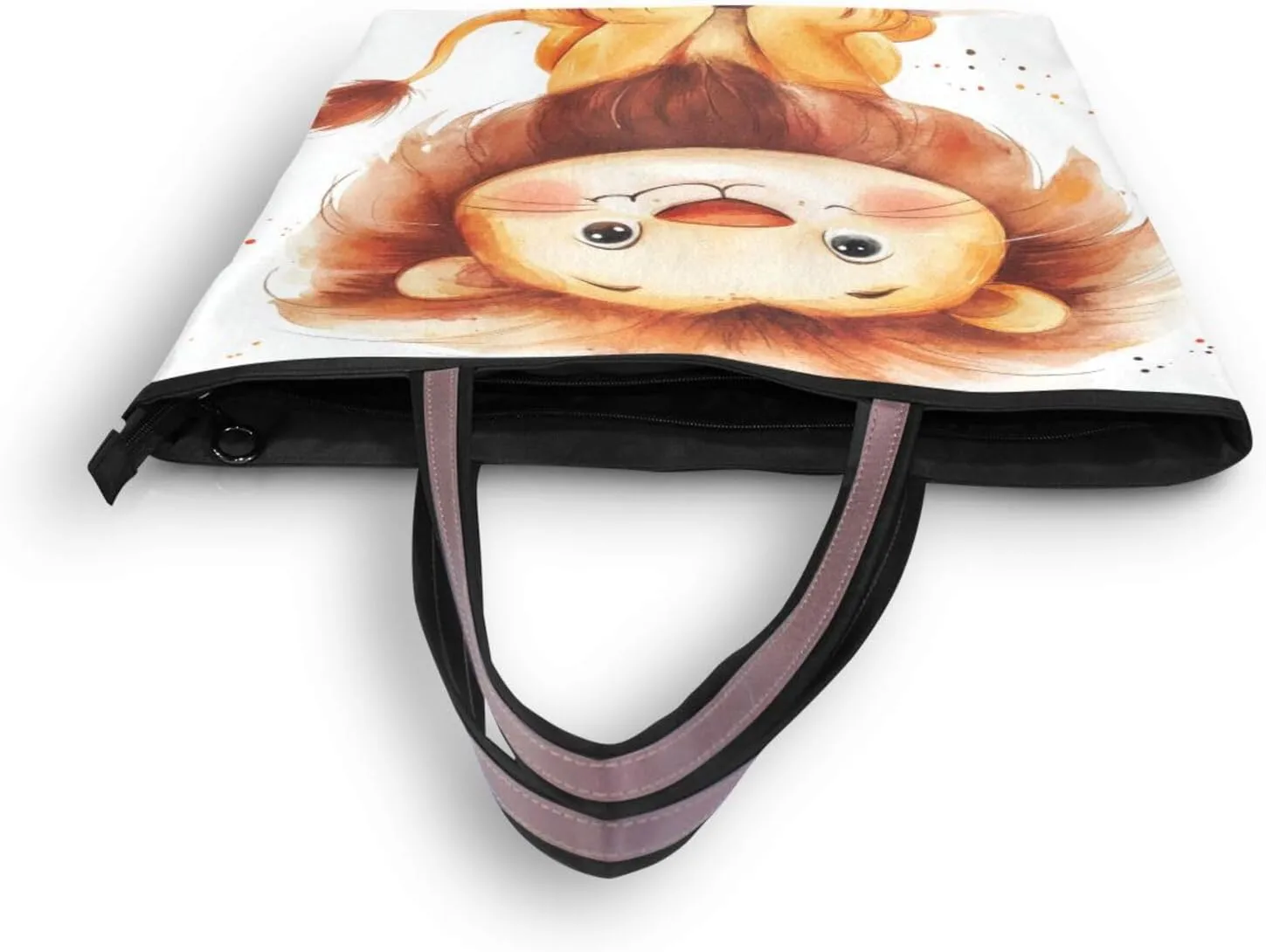 JSTEL Tote Bag for Women with Zipper,Polyester Tote Purse Holiday Tote Bag Work Handbag Women Gift
