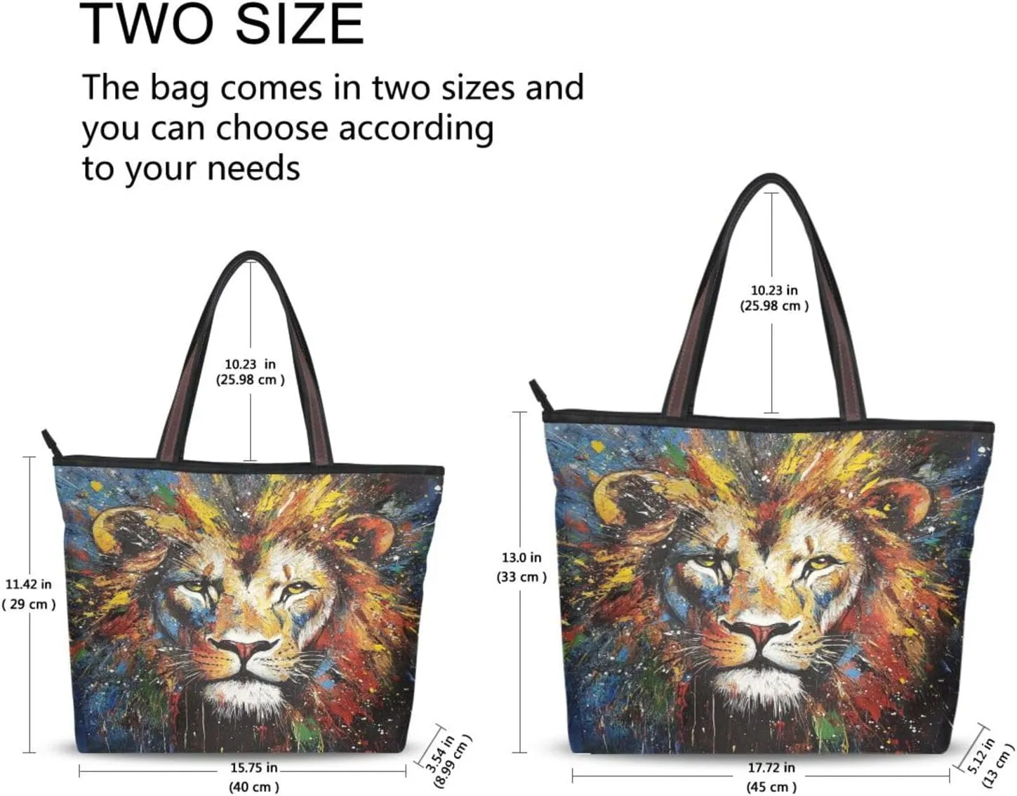 JSTEL Tote Bag for Women with Zipper,Polyester Tote Purse Holiday Tote Bag Work Handbag Women Gift