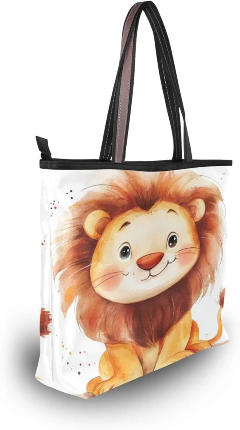 JSTEL Tote Bag for Women with Zipper,Polyester Tote Purse Holiday Tote Bag Work Handbag Women Gift