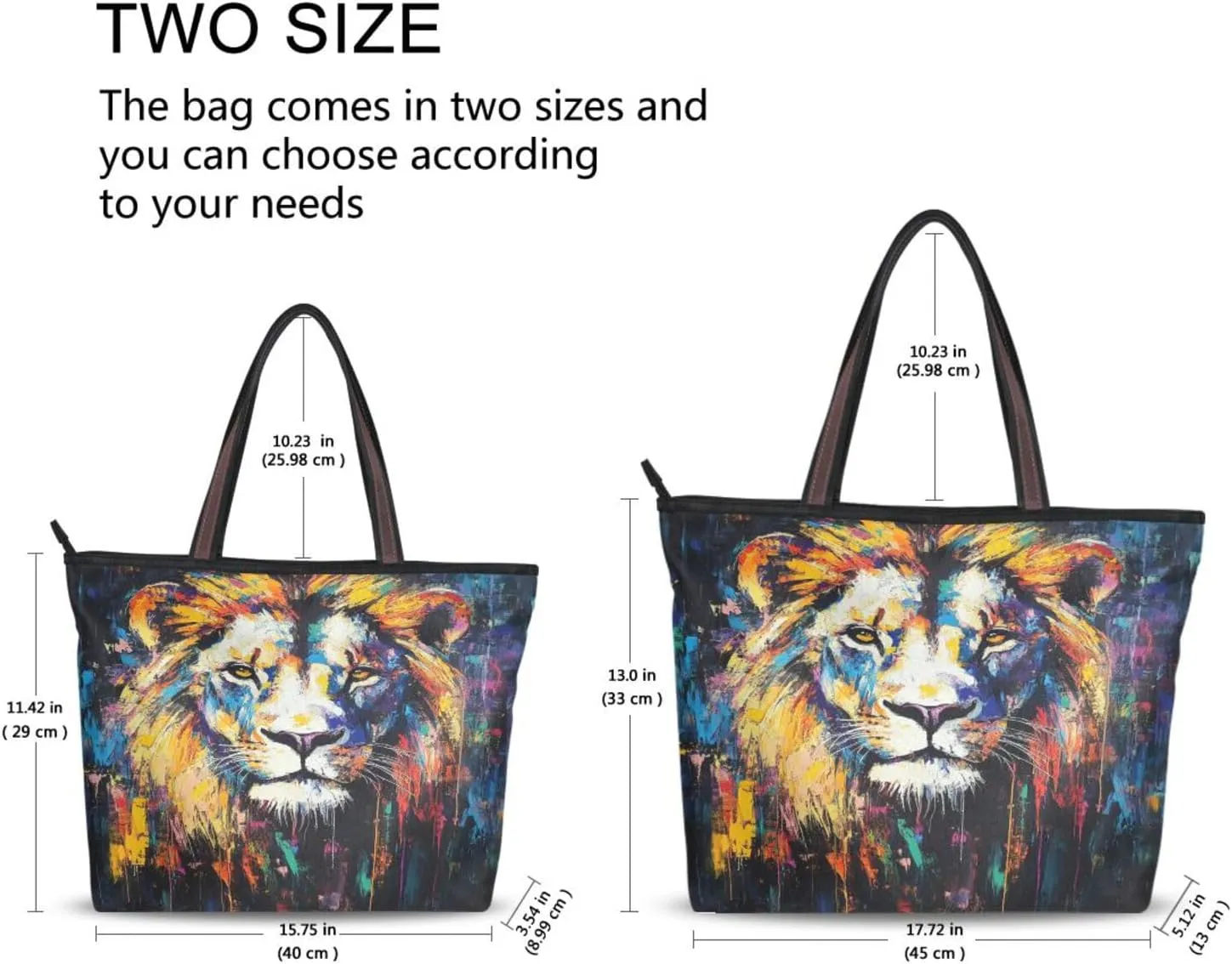 JSTEL Tote Bag for Women with Zipper,Polyester Tote Purse Holiday Tote Bag Work Handbag Women Gift